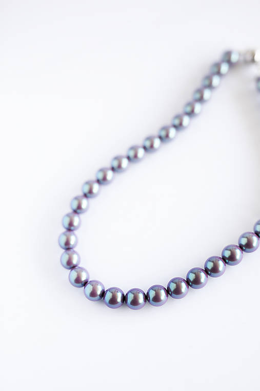 perlový náhrdelník - MEDIUM (Fialová)