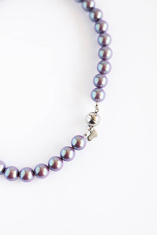 perlový náhrdelník - MEDIUM (Fialová)