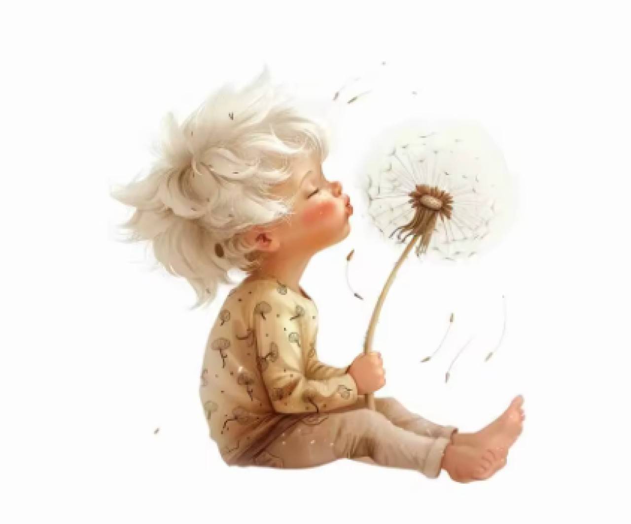 NZ101 Nažehľovačka dieťa s púpavou