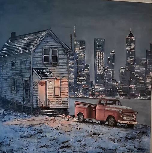 Obrazy - Retro spomienka niekde za NewYorkom - 18090380_