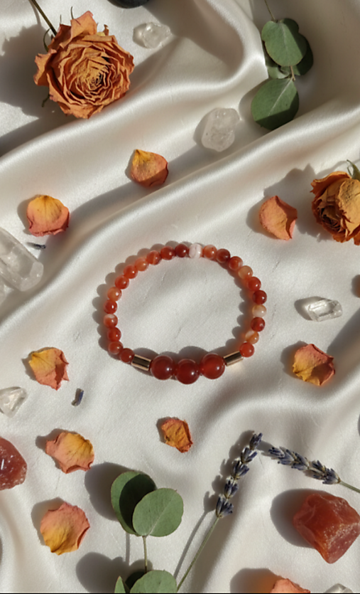 Náramky - Dámsky náramok "Gold Agate Elegance" – Fazetovaný Achát a 14K Zlato - 18092029_