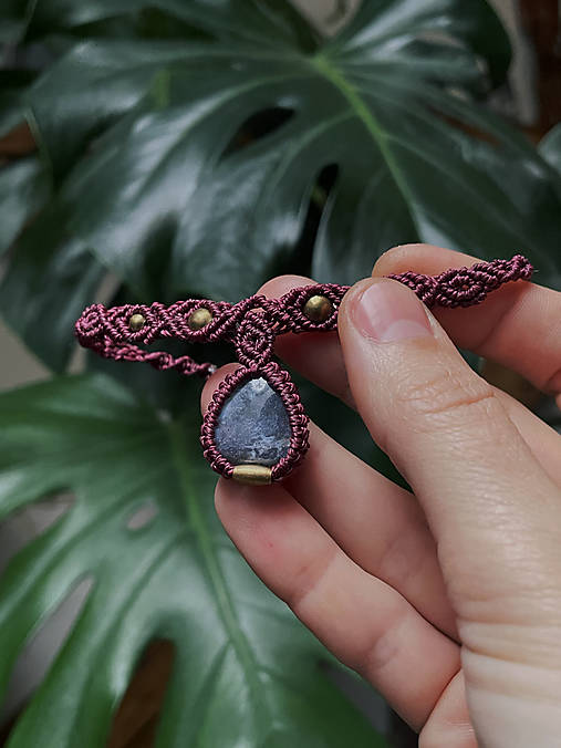 Náhrdelníky - Choker ametyst - 18090835_