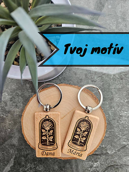 Kľúčenky - Kľúčenka drevená - s vlastným motívom - 18090622_