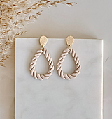 Náušnice - Nayla- pletené visiace náušnice - 18091368_