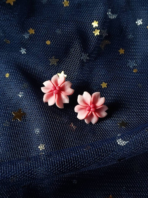 Náušnice - Napichovacie náušnice SAKURA - 18094800_