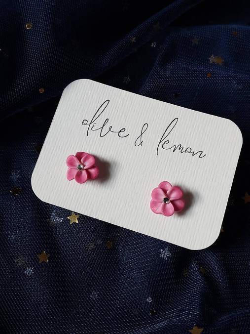 Náušnice - Ružové napichovacie náušnice ROSETTA - 18094822_