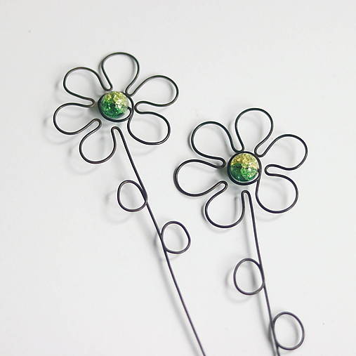 Dekorácie - zápich kvet malý - 18093720_