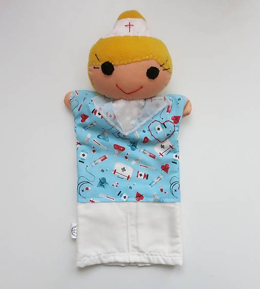 Maňuška na ruku - zdravotnícke povolania (zdravotná sestička)