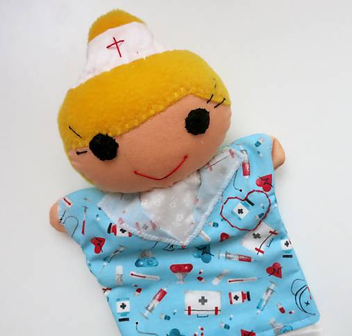 Maňuška na ruku - zdravotnícke povolania (zdravotná sestička)