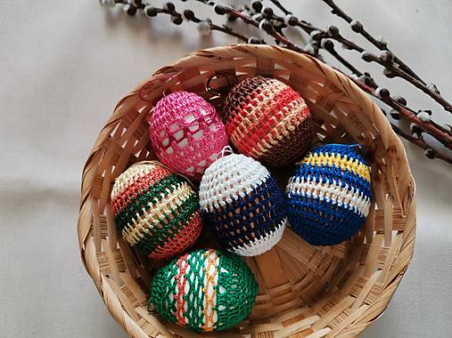 Dekorácie - Háčkované vajíčka - 18093774_