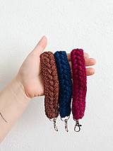 Na mobil - Háčkovaná kľúčenka (Modrá) - 18093736_