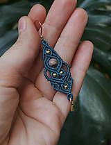 Náušnice - Micro macramé boho náušnice s jaspisom - 18094151_