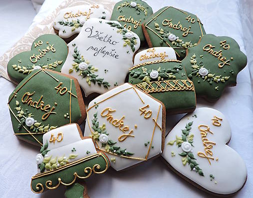 Dekorácie - Medovníková oslava - sada 11 ks - 18098324_