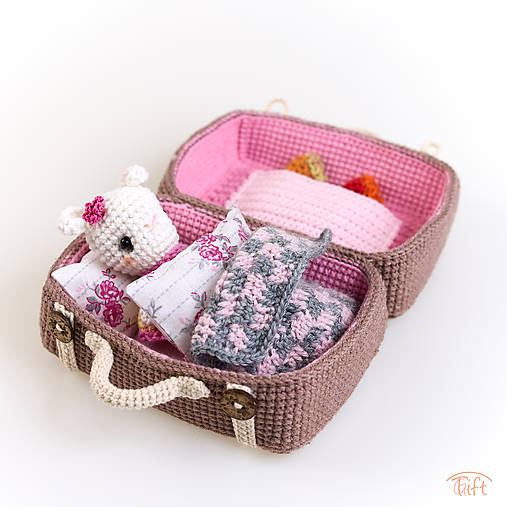 Hračky - Zajačik v kufríku – miniatúrny svet plný nežnosti - 18097265_