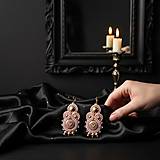 Náušnice - Šujtášové náušnice MALÉ SRDCE - 18097873_