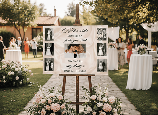 Darčeky pre svadobčanov - Uvítacia tabuľa - koľko sŕdc sa muselo spojiť - 18095624_