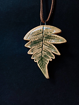 Náhrdelníky - Prívesok Burinkový - Papraď - 18097738_