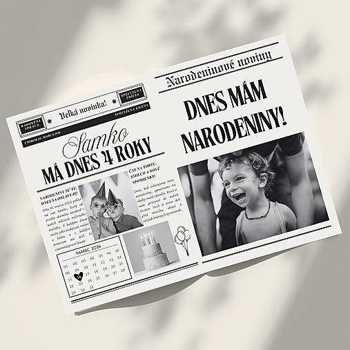Grafika - Personalizované Narodeninové NOVINY pre deti PDF - 18096789_