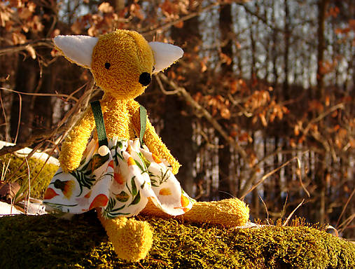 Hračky - žltá slečna "Pupy" v sukničke z mušelínu - 18100819_