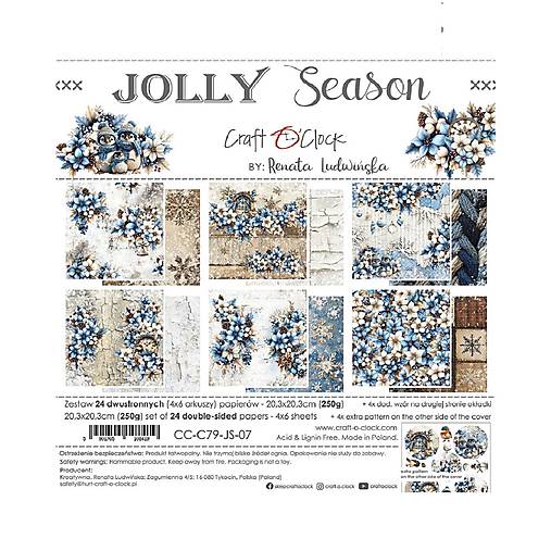 Papier - Scrapbook papier Jolly Season 8x8 - 18099932_