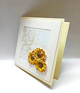 Papiernictvo - Blahoželanie / pohľadnica ... slnečnice - 18100137_