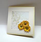 Papiernictvo - Blahoželanie / pohľadnica ... slnečnice - 18100138_