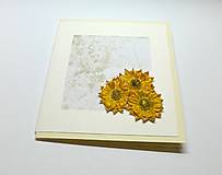Papiernictvo - Blahoželanie / pohľadnica ... slnečnice - 18100140_
