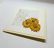 Papiernictvo - Blahoželanie / pohľadnica ... slnečnice - 18100141_