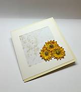 Papiernictvo - Blahoželanie / pohľadnica ... slnečnice - 18100143_
