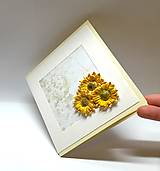 Papiernictvo - Blahoželanie / pohľadnica ... slnečnice - 18100144_
