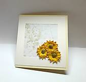 Papiernictvo - Blahoželanie / pohľadnica ... slnečnice - 18100145_