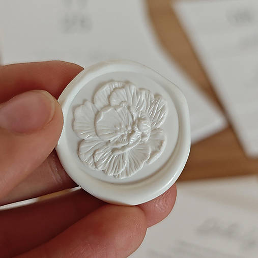 Papiernictvo - Hotové samolepiace pečate - Pivonka - 18100335_