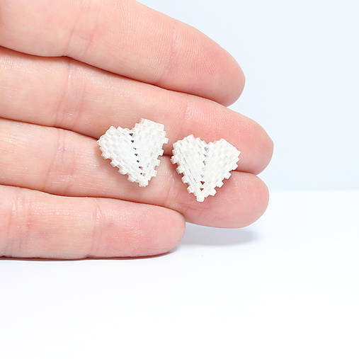 Srdiečka_napichovacie náušnice