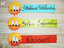 Tabuľky - Menovka na dvere - slniečko - 18100808_