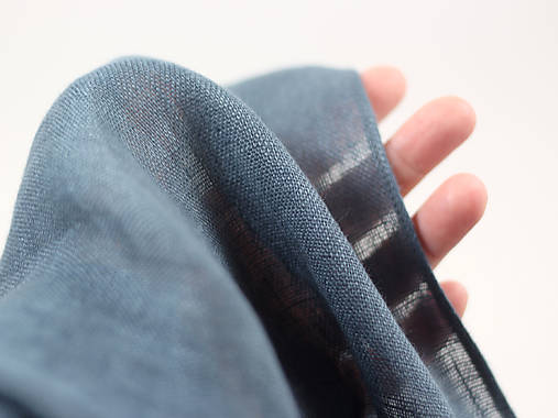 Veľká jemná šedomodrá šatka zo 100% premium ľanu