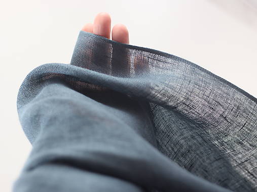 Veľká jemná šedomodrá šatka zo 100% premium ľanu