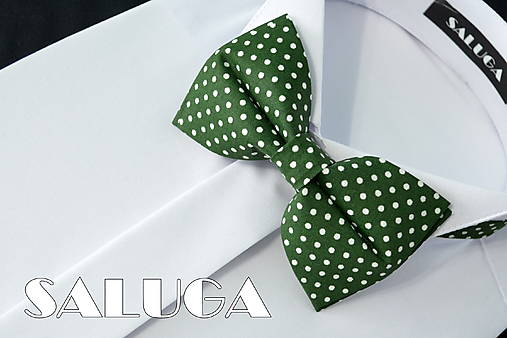 Pánske doplnky - Pánsky tmavozelený motýlik - vojenský - poľovnícky - 18098991_