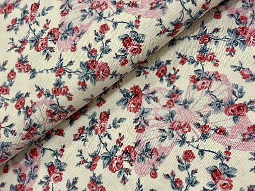 100% BAVLNA DEKOR STOF/ MOTÝLE