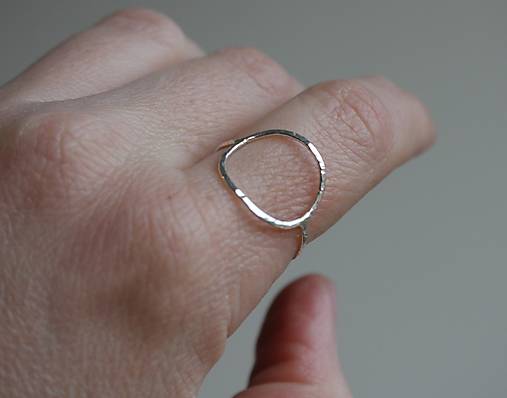 Prstene - Strieborný prsteň veľký kruh - 18100834_