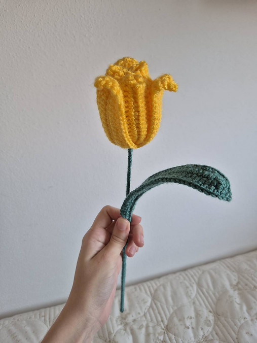 Háčkovaný tulipán