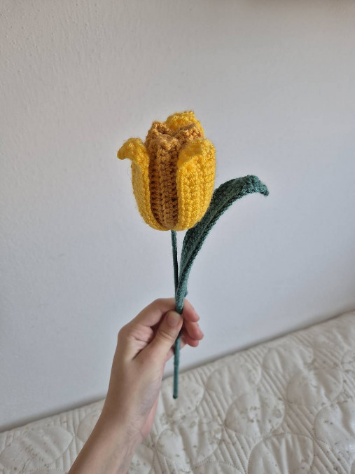 Háčkovaný tulipán