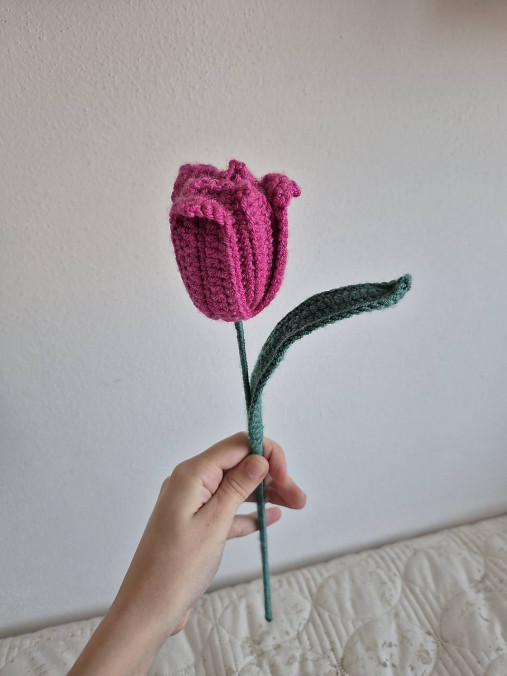 Háčkovaný tulipán