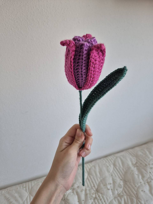 Háčkovaný tulipán