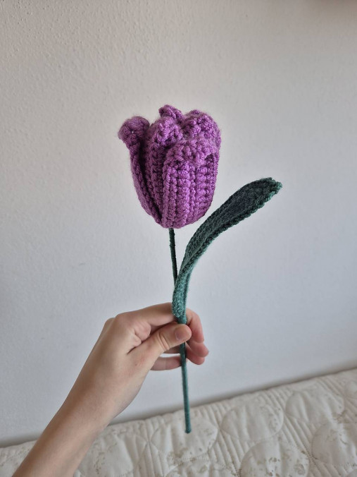 Háčkovaný tulipán