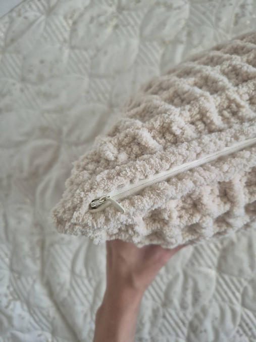 Kockovaná obliečka na vankúš 40x40 cm (Béžová)