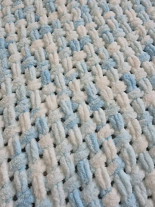 Puffy deka - krížikový vzor (Modrá)