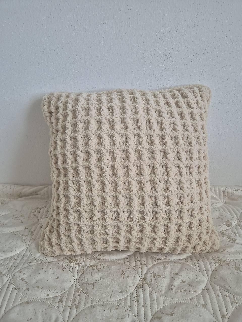 Kockovaná obliečka na vankúš 40x40 cm (Béžová)