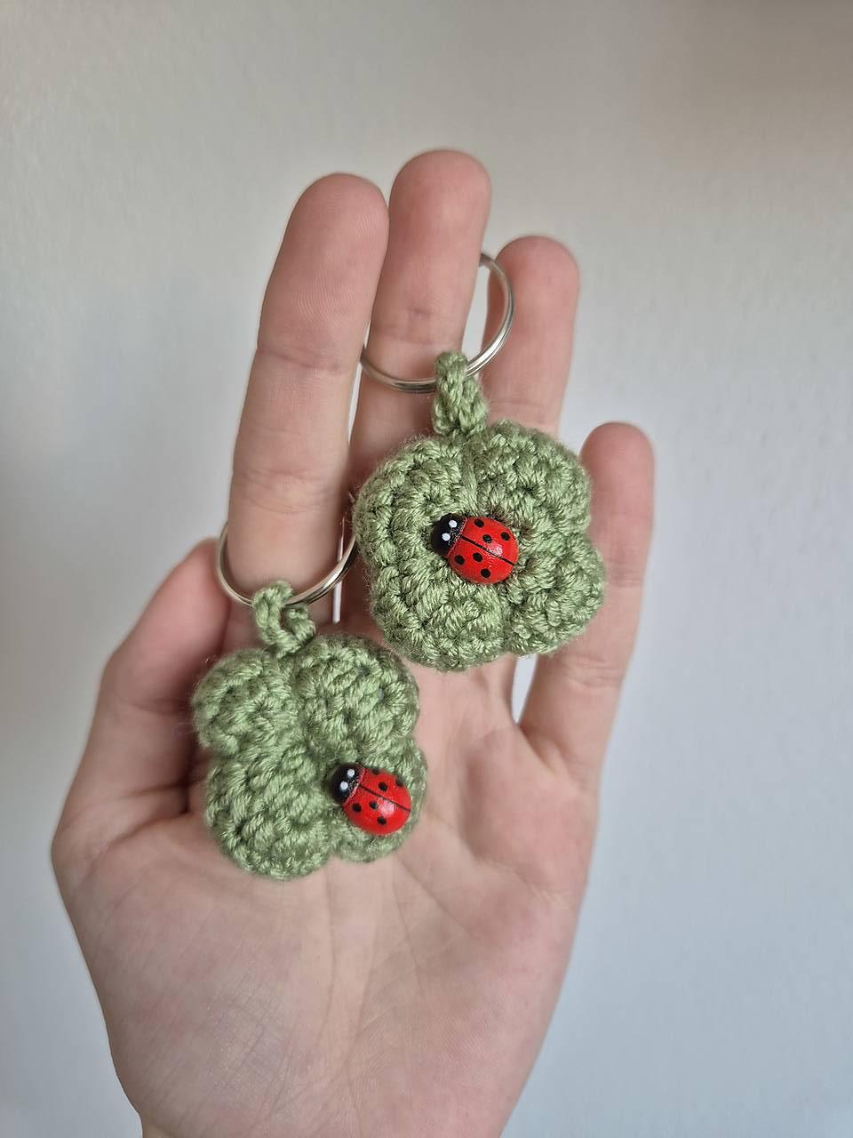 Háčkovaný štvorlístok pre šťastie