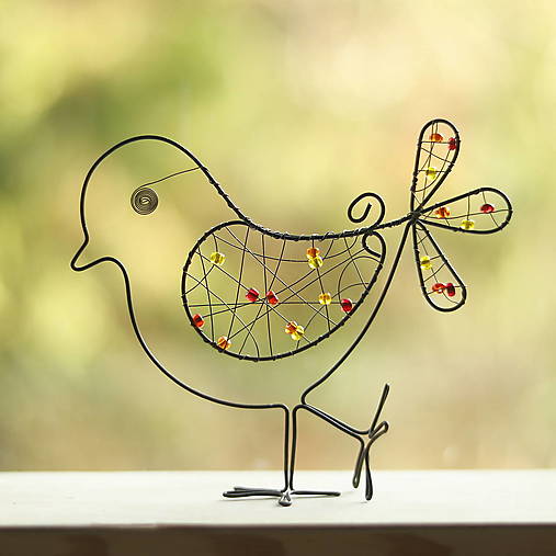 Dekorácie - vtáčik v jarnom šate - 18101465_