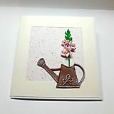 Papiernictvo - Blahoželanie / pohľadnica ... s gladiolou II - 18103190_